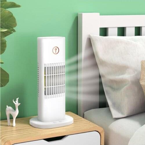 Mute USB Cooling Fans Water Humidification Tower Fan Desktop Leafless Spray Humidification Fan w/ 300ml Water