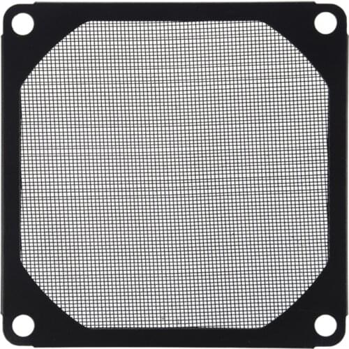 8cm x 8cm PC Cooler Fan Aluminum Dustproof Meshy Filtere Black