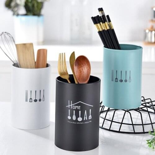 Cylinder Drain Chopstick Holder Stainless Steel Chopsticks Cage Fork Spoon Cutlery Drain Containers Tableware J23 21 Dropship