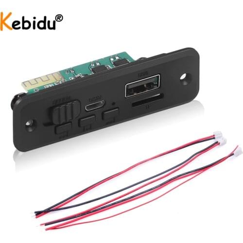 DC 5V Hands-free MP3 Player Decoder Board Bluetooth 5.0 6W Amplifier Car FM Radio Module Support FM TF USB AUX Recorders