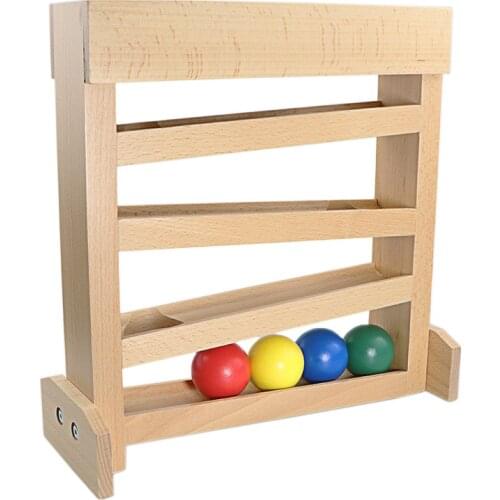 Baby Montessori Colored Wooden Ball Visual Tracker Ball Tracker Visual Sense & Focus Exercises Baby Early Development Toys 0-3