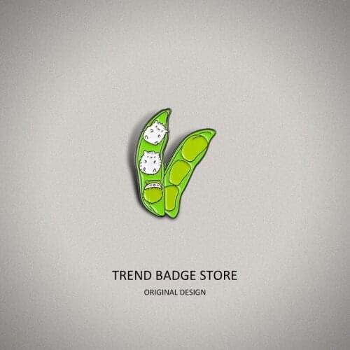 Hedgehog baby pea enamel pin animal custom brooch backpack dress lapel pin plant badge