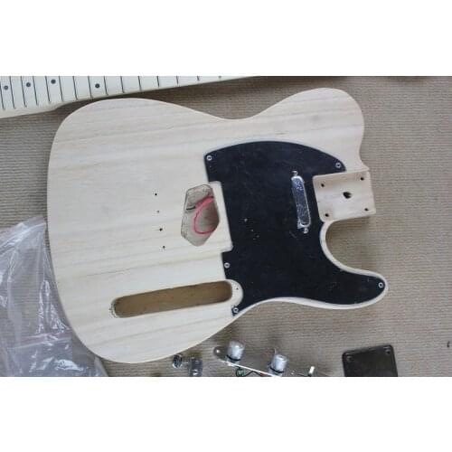 Custom 6 strings guitar,semi finished guitar without paint,basswood body,maple neck,chrome button bridge
