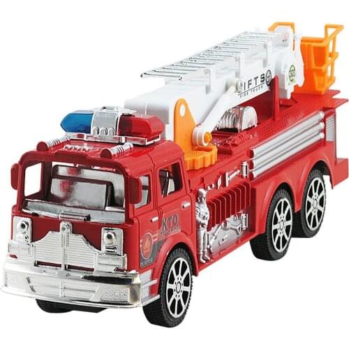 Simulation Ladder Truck Firetruck Toy Educational Vehicle Model Tabletop Ornaments Toys for Kids Boys