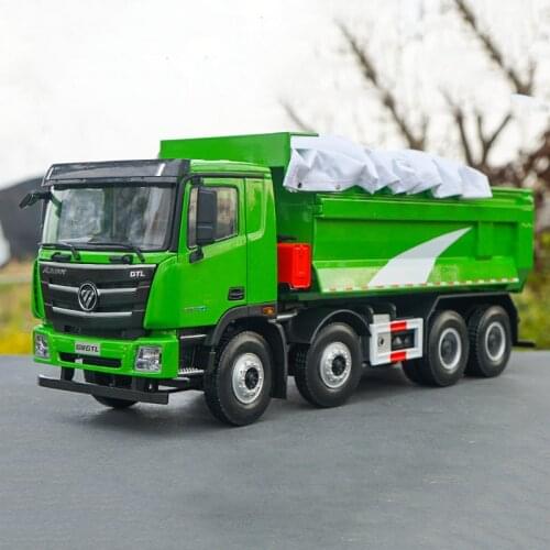 Diecast 1:24 Scale Original Foton Auman GTL Environmental Dump Truck Alloy Metal Model Toys Collection Gifts Display Souvenir