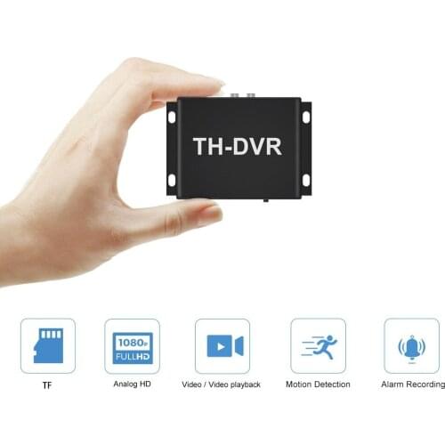 Recorder Mini TH-DVR Video Audio Motion Detection TF Card Recorder For IP Camera 5-35v 1080p AHD TVI CVI CVBS Video