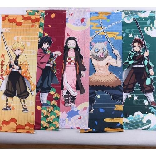Fashion Prints Scroll Anime Demon Slayer Poster Hippie Wall Picture Nordic Canvas Nezuko Hanging Painting Office Home Decor