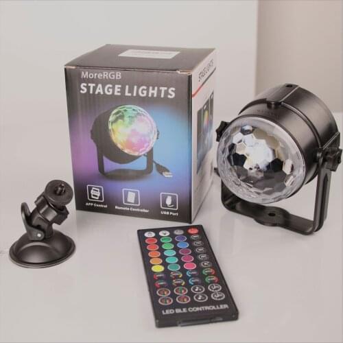 MoreRGB 5V USB Home Sound Party Disco Light Ball Car Stage Lighting Effect Disco Lamp Rotating Moving Head RGB Decoration Lights