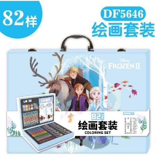 82 piece set Disney genuine stationery set gift childrens gift prizes school supplies stationery 82 painting set gift box