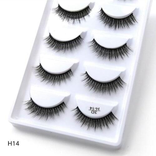 NEW 5 pairs natural long false eyelashes fluffy 3d mink lashes make up 100% cruelty free fake eyelash faux cils