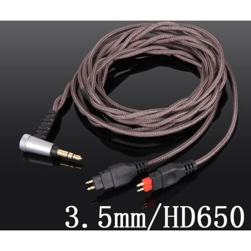 New Earphone Cable OCC Silver cable HIFI Audio Aux 2.5mm/3.5mm/4.4mm Balance Upgrade Cable For Sennheiser HD650 HD600 HD580