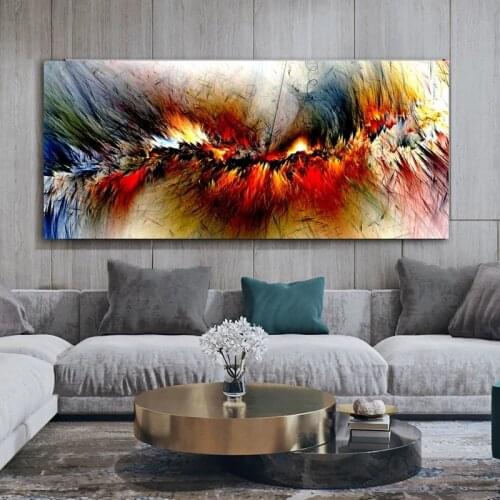 Orange Abstract Oil Painting Think Independe Wall Picture for Living Room Canvas Modern Art Poster and Print Home