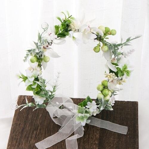 Wedding Flower Wreath Tiaras Headband Fashion Floral Garlands Hairband Hair Accessories Leaves New Bridal Hair Ornaments