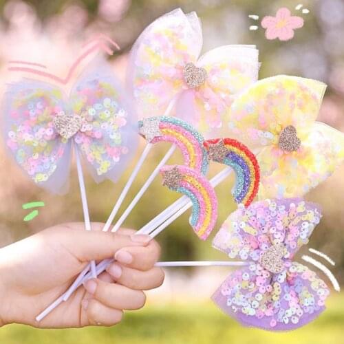 Rainbow Multi Color Cloud Cupcake Topper Girls Unicorn Birthday Party Cake Flags Tag Decor Wedding Dessert Baking Cake Top Deco