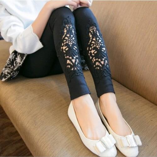 Sexy Women Leggings Fashion Gauze Patchwork Breathbale Legging Workout Comfortable Pants trousers leg09