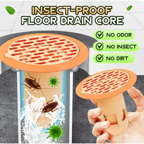 Insectproof Floor Drain Core Bath Shower Floor Strainer Cover Plug Trap Kitchen Sink Bathroom Water Drain Filter Deodorant