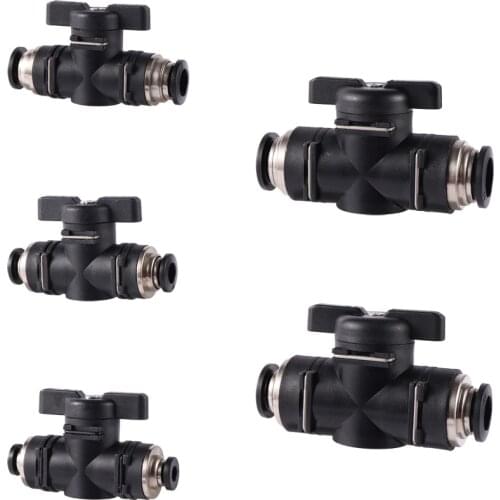4/6/8/10/12mm Connection Port plastic handle metal high pressure durable pipe quick stop valve garden irrigation supplies 1 Pc