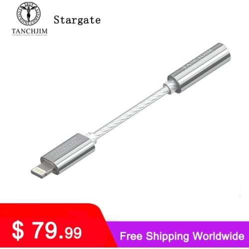 TANCHJIM Stargate MFI HD Audio Decoding line Lighting to 3.5mm Silver alloy Use for iPhone/iPad/iPod