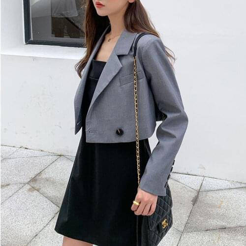 Spring Short Blazer Women England Style Short Jacket Feminino Femme Women Long Sleeve Jacket Vintage Ladies Outwears