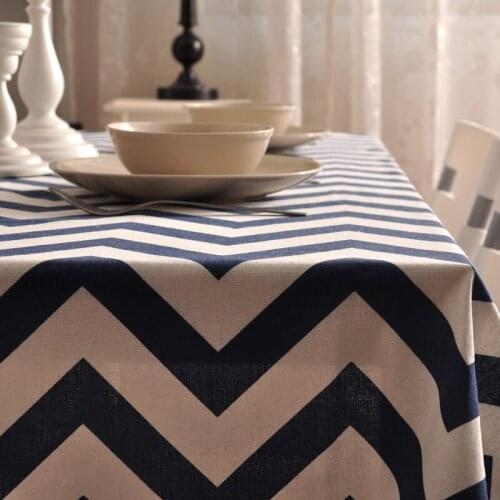 High quality Polyester Cotton Fabric Dining Tablecloth Rectangle Table Cloth Domestic Household Hotel table cloth