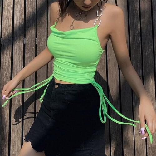 Women Casual Close-fitting Camisole, Solid Color Boat Neck Sleeveless Crop Tops, Black/ Green
