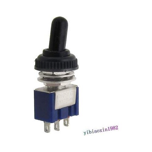 10pcs AC 125V 6A ON/OFF/ON 3 Position SPDT Toggle Switch with Waterproof Boot