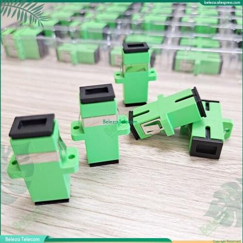100pcs 200 500pcs SC APC Adapter Connector Fiber Optic Adapter SC/APC Fiber Optic Connector Simplex Single mode Plastic Lot sell