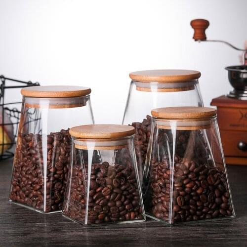 350ml/500ml/750ml/950ml Coffee Jar Tea Jar sugar jar glass container candy jar Storage Container Kitchen Container Cover