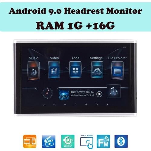 9/10.1/11.6 Inch Car Headrest Monitor Android 9.0 ISP Touch Screen WIFI APP USB HDMI MiraCast Airplay Tablet Movie Video Player