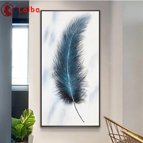 DIY Diamond Painting Modern art, feathers Rhinestone Diamond Mosaic Full Drill Square Embroidery Cross Stitch Handmade Hobby