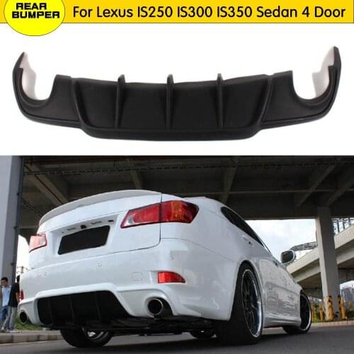 Rear Bumper Diffuser Lip For Lexus IS250 IS350 Sedan Body Kits 2006-2011 PU Black Color