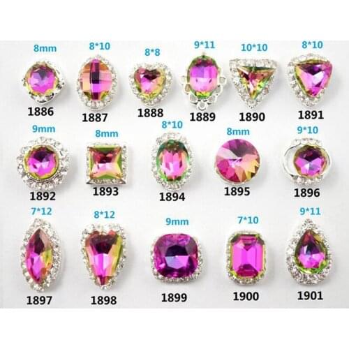 Free Shipping Wholesale 100pcs/lot Rhinestone Flatback Button Nail Art Crystal Stone Invitation Rhineston Button DIY HUA01-3
