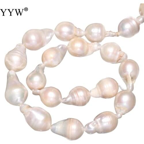 Cultured Baroque Freshwater Pearl Beads With Troll White Love Natural Pearl 11-13mm Hole 0.8mm Sold Per Approx 15 Inch Strand