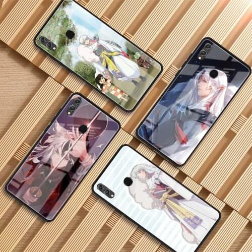 Sesshoumaru Tempered Glass Phone Case For Huawei P20 P30 pro P40 lite Mate 20 30 pro 30 lite