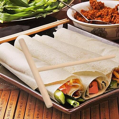 Wooden Rake Round Batter Pancake Crepe Spreader Kitchen Home DIY Tools Specially Canteen Kitchen Restaurant DIY Tool Stick G3P2
