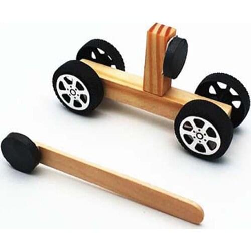 1set)DIY Manual Materials For Science Technology Model Car Experiment Suit Elementary Physical Magnetic Action Figures For Toys