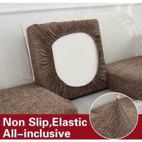 Elastic Stretch Sofa Seat Cushion Cover Chair Cover Elastic Furniture Protector Corner Sofa Slipcover Couch Cover 1/2/3/4 Seat