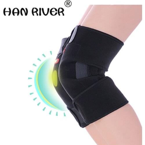 HANRIVER 1 pair High Quality OK cloth fabric spontaneous hot knee protector Magnetic therapy for old cold leg keeping warm
