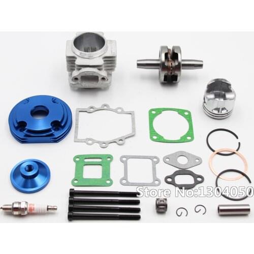 44MM BIG BORE TOP END KIT FOR ATV POCKET BIKE 49CC 2 STROKE & FULL CIRCLE CRANK NEW