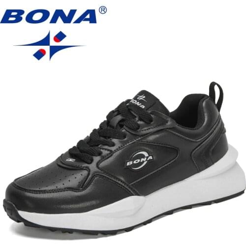 BONA 2021 New Designers Fashion Sneakers Men High Quality Lace-up Leisure Shoes Male Brand Footwear Casual Shoes Mansculino Soft