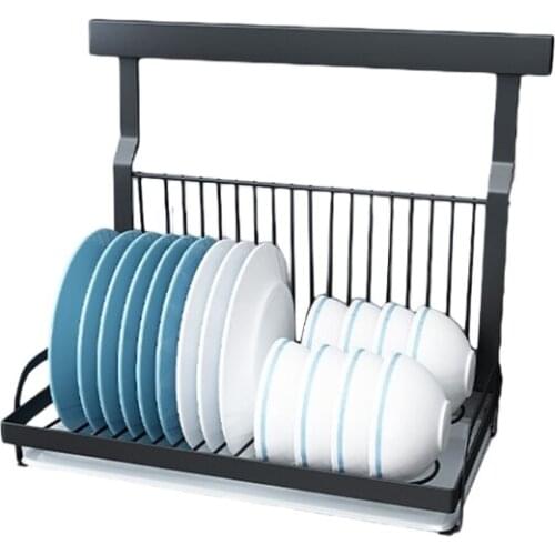 Kitchen Organizer Storage Wall Mount Spice Rack Bowl Dish Cutlery Shelf Stainless Steel Drainer Holder