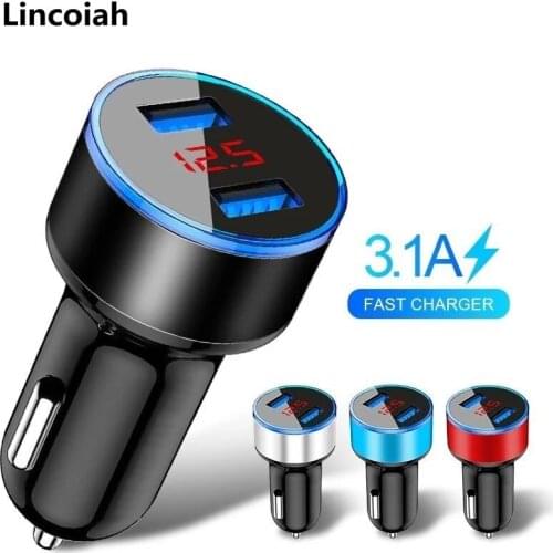 Mini Dual USB DC / DC adapter 12V 24V to 5V 3A 3.1A power adapter 2 Port USB Phone Car Charger USB Socket Adapter Car Accessory