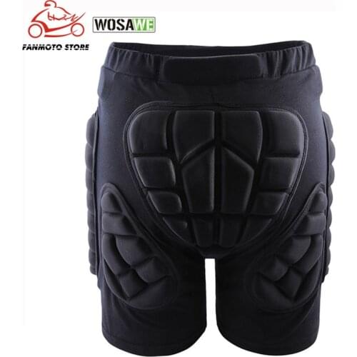 WOSAWE Unisex Motorcycle Shorts Ski Snowboarding Protective Gear Hip Butt Pad Extreme Sports MTB Bike Armor Motocross Shorts
