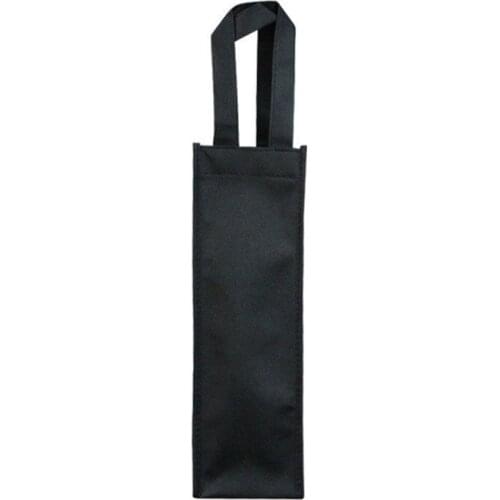 Non-woven Fabric Red Wine Bottle Bags Black Handle Gift Bag Weddings Holiday Party Supplies Washable