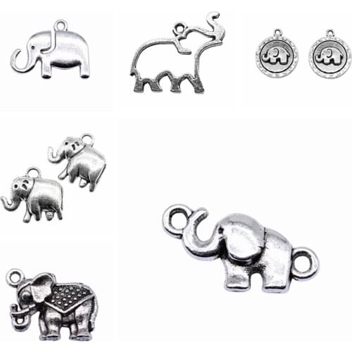 Wecharms bulk charms for jewelry making kit pendant diy jewelry accessories Baby Elephant Tag Charms