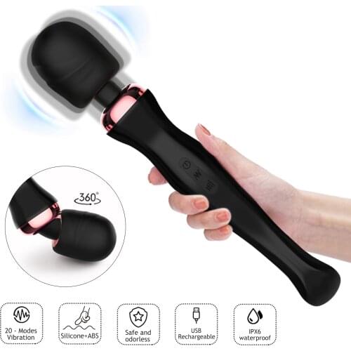 Wand Vibrators Sex Toys for Women 10 Modes Silicone Clit stimulator USB Recharge Magic AV Vibrator Massager Erotic Adult Toy