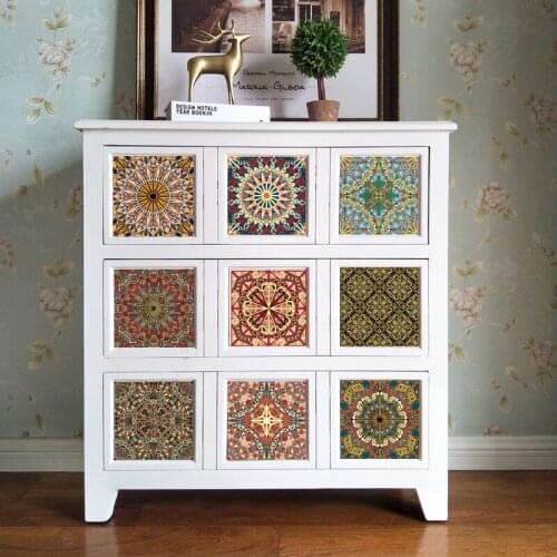 Arabic Style 10/15/20/25/30cm Self-Adhesive Wall Sticker Waterproof Bathroom Kitchen Anti Oil Tiles Stickers Sofa Wall Art Mural