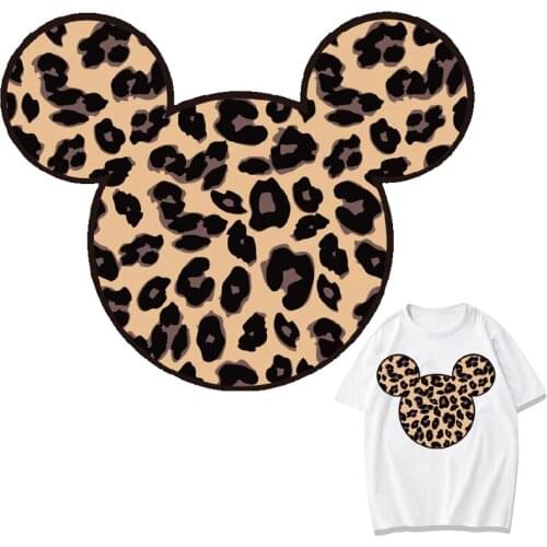 Cute Mouse Head Patches Thermal Stickers on Clothes Iron-on Transfers for Clothing Thermoadhesive Patch Diy Applique for Kid