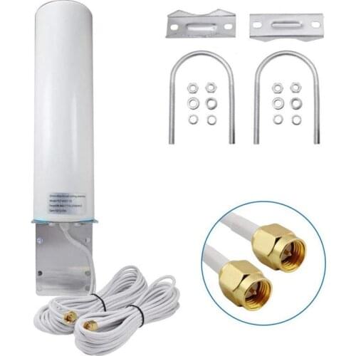 TV Antenna High Gain 10-12dBi Dual SMA Male Signal Booster SMA CRC9 TS9 Omni Antenne 698-960/1710-2700MHZ Signal Booster