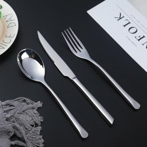 Thicken Stainless Steel Tableware Steak Knife Fork Spoon Dinnerware Coffee Spoon Western Luxury High Quality Kitchen Tools